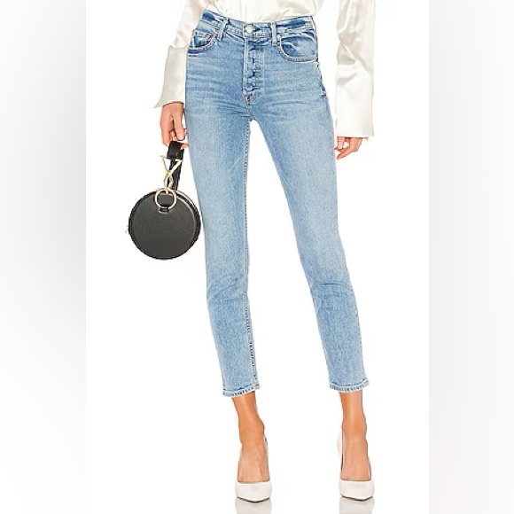 GRLFRND Karolina High Rise Slim Skinny Jean On The Run Size 24 - Picture 1 of 12